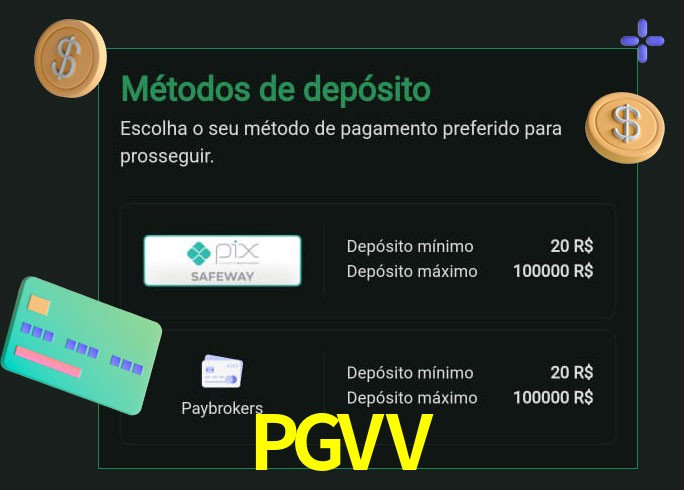 O cassino PGVV oferece uma grande variedade de métodos de pagamento